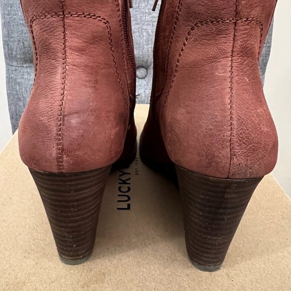 Lucky Brand "Yenata" leather wedge booties - Picture 4 of 8